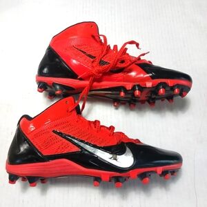 NIKE Alpha Pro Men's Red and Black Football Cleats Size 11.5M